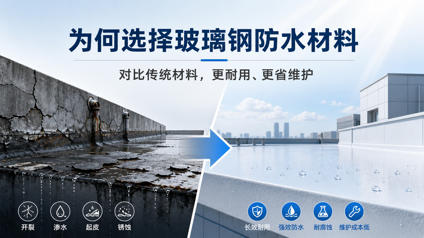 在上海，为何选择玻璃钢防水材料而非传统材料